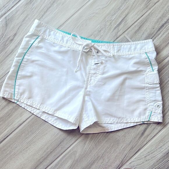 O’Neil Swim Shorts White Turquoise Size 5 - Picture 1 of 4